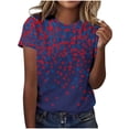 thumbnail image 6 of NSLGXD Women's 250th Anniversary Usa Shirt Round Neck Short Sleeve 4th of July Shirts Dressy Casual Holiday Graphic Tees S-3XL, 6 of 7