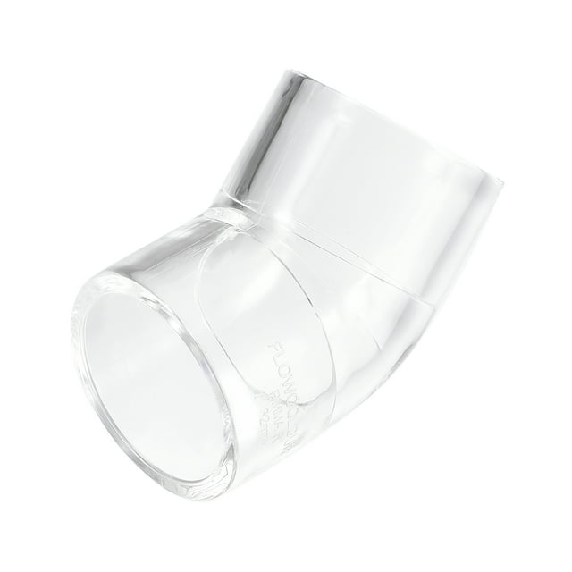1uds Transparente Acrílico Tubería Codo, 32mm/1,26 2 Vías Codo 45 Grados Tubo Montaje Adaptador para Acuarios Agua Peces Tanque