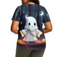 thumbnail image 3 of ersvoioy Plus Size Halloween Shirts for Women Cute Graphic Tshirt Crew Neck Short Sleeve Oversized Halloween shirt Party Fall Loose Fit Casual Basic Tee Tops,Size M-5XL Multicolor L, 3 of 5