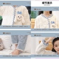 thumbnail image 3 of Pijamas para niños de Anime Sanrioed Cinnamoroll Kuromi Melody Dibujos animados Primavera Otoño Estilo coreano Kawaii Nueva ropa de hogar de franela cálida, 3 of 3