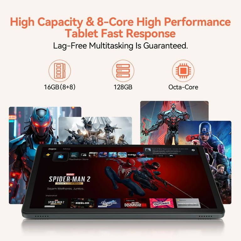 Androidタブレット 16GB RAM 128GBストレージ Android 15.0 Tablets,16GB RAM 128GB ROM 1TB Expand Tablets 11 inch