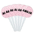 thumbnail image 1 of Anuja Cupcake Picks Toppers - Set of 6 - Pink Speckles, 1 of 1