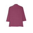 thumbnail image 4 of Pincandy Women Plus Size Neck 3/4 Sleeve Casual Tshirts Loose Basic Tunic Tees Shirts Dressy Casual Henley V-Neck Summer Tops Pleated T-Shirts Loose Fit Tunic Blouses,Purple,XL, 4 of 7