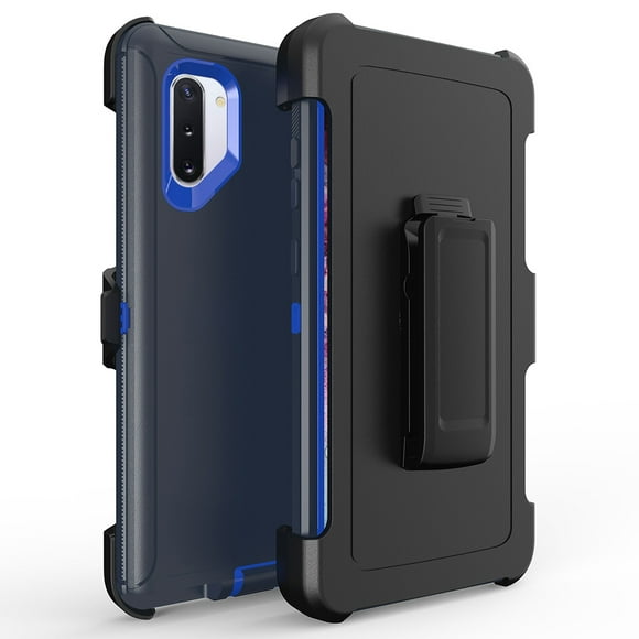 Pour Samsung Galaxy Note 10 Étui Hybride Robuste Armure avec Clip - Noir