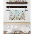 thumbnail image 3 of Easter Kitchen Dish Towels for Drying Dishes Set of 2, Spring Farmhouse Bunny Flower Teal Wood Grain Waffle Weave Microfiber Hand Tea Bathroom Towels Quick Dry & Absorbent Towel 15.7x23.6, 3 of 7