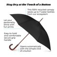 thumbnail image 4 of totes Auto Open Wooden Stick Umbrella, Beige/British Tan, One Size, 4 of 4