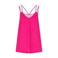 thumbnail image 3 of HAPIMO Women's Loose Flowy Tank Tops Dressy Tunic for Teen Girls Summer Beach Tees Sleeveless Fitness Spaghetti Strap Workout Casual Tops V Neck Shirts Hot Pink, 3 of 4