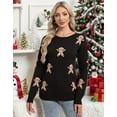 thumbnail image 2 of Ugly Christmas Sweaters for Women Cute Christmas Gingerbread Man Christmas Sweater Loose Knit Warm Pullover Sweater Shermie, 2 of 6