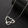 thumbnail image 2 of RSAMD Infinite Symbol Heart Love Pendant Necklace Stainless Steel Endless Love Jewelry-Steel, 2 of 6