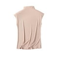 thumbnail image 2 of Defitshape Women's Soft Top Crop Tank Top Knit Work Casual Summer Sleeveless Mock Neck Fall Slimming Basic Blouse Umber X-Small, 2 of 4