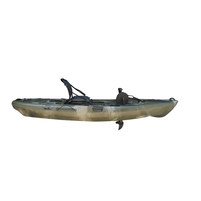 BKC UH-PK11 Pedal Drive Solo Rover 10-Foot 6-Inch Solo Kayak  Propeller-Driven Sit On Top Single Fishing Kayak with Pedal Drive, Rudder  System, Paddle, and Seat Included 
