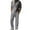 Gray, variant on Men's Four Seasons 2-Piece Linen Suit, Loose Comfortable Breathable Long Sleeve Shirt and Pants, Casual Lounge Set For Spring Fall Travel,Black,L