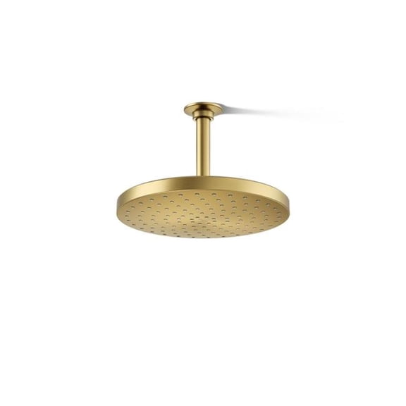 Kohler 76465-G-2MB 10 in. Single Function Rain Head, 1.75 GPM - Vibrant Brushed Moderne Brass