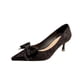 thumbnail image 2 of Zapatos de tacón alto con nudo de mariposa para mujer, diseño nuevo de primavera 2022, zapatos básicos de punta puntiaguda, 2 of 5