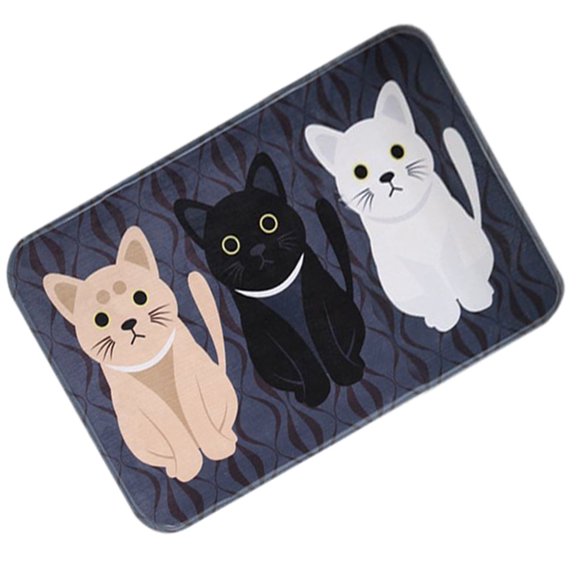 relayinert Printed Indoor Door Mat Flannel Foot Pad Bathroom Anti Slip Rugs Toilet Non-slip Carpets for Kitchen Hallway
