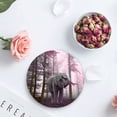 thumbnail image 4 of FMSHPON Funny Elephant in The Foggy Forest Set of 4 Round Coaster for Drinks, Absorbent Ceramic Stone Coasters Cup Mat with Cork Base for Home Kitchen Room Coffee Table Bar Decor, 4 of 6