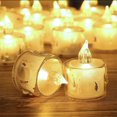 thumbnail image 1 of Velas de té sin llama que funcionan con pilas, velas de té LED de cristal, velas votivas, velas falsas eléctricas para San Valentín, Acción de Gracias y Navidad, 1 of 6