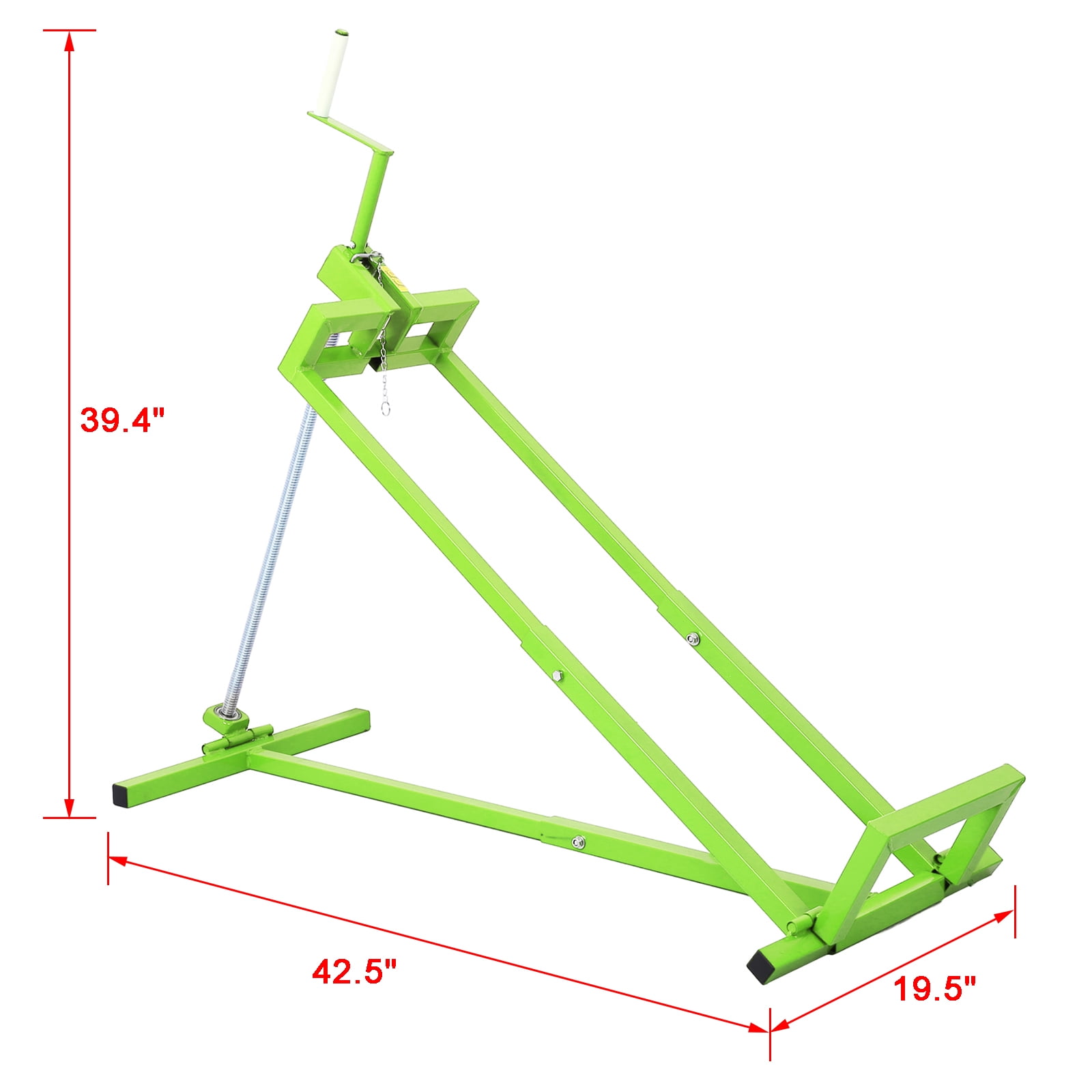 Lawn Tractor Lift, 45° Tilt Adjustable Universal Lawn Mower Lift, 800 Lbs Capacity Lawn Tractor Lifter, Easy Lawn Mower Lift for Cleaning Aid,Green
