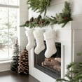 thumbnail image 4 of Dalrosia Christmas Stockings Faux Fur Snowy Christmas Stockings Xmas Fireplace Hanging Stocking Candy Gift Bags for Holiday Decorations, 4 of 4