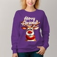 thumbnail image 5 of Women's Christmas Pattern Crew Neck Pullover Cozy Clothes Autumn Winter, 5 of 11