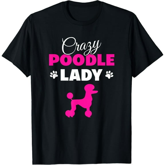 Cute Dog Lover Women Girls Kids Poodle T-Shirt men and women can wear, black, white, gifts
