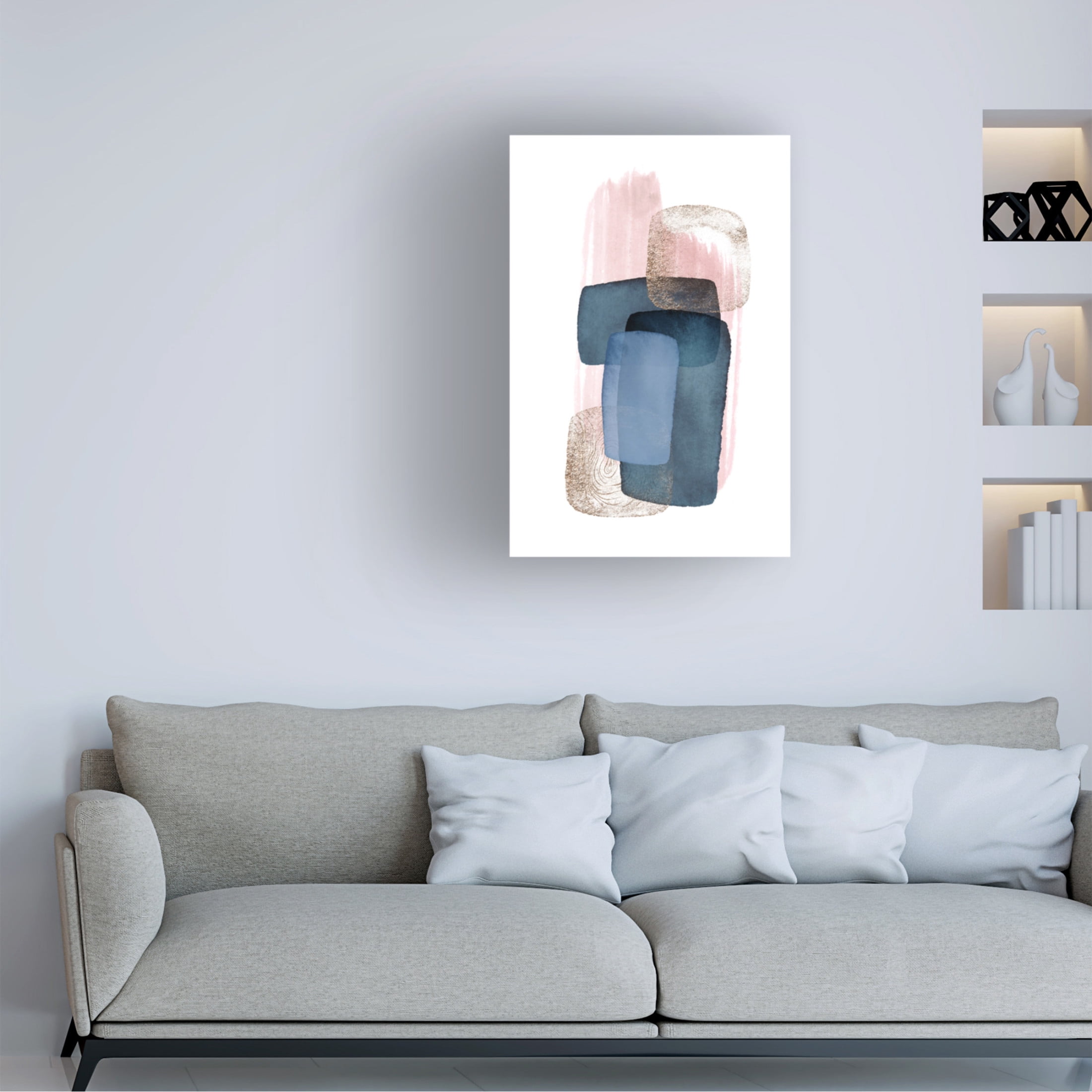Trademark Fine Art Sally Ann Moss Monday blues 3 Canvas Wall Art