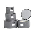 thumbnail image 3 of Contenedores de almacenamiento de placa de 4 piezas fundas de concha dura, organizador de platos resistentes, espesas cajas de almacenamiento para los, 3 of 10