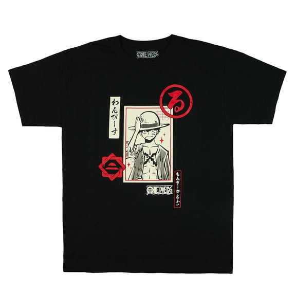 One Piece T-Shirt Men's Monkey D. Luffy Design Adult Short Sleeve Tee