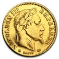 thumbnail image 1 of 1862-1868 France Gold 10 Francs Napoleon III Laureate (Scruffy), 1 of 2