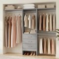 thumbnail image 2 of Homieasy 14.8'' - 48'' W Closet System with Drawers and Hanging Rods(Cut to Fit), Gray, 2 of 7