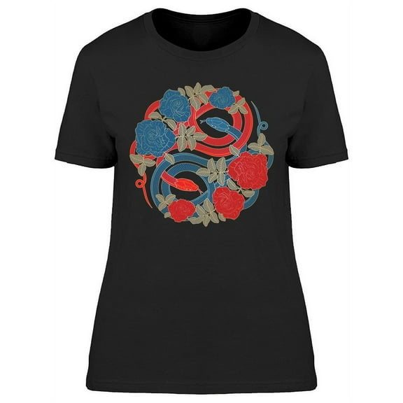Ying And Yang Serpents T-Shirt Women -Image by Shutterstock, Female 3X-Large