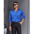 thumbnail image 3 of COOFANDY Mens Floral Rose Printed Long Sleeve Dress Shirts Prom Wedding Party Button Down Shirts, 3 of 5