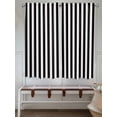 thumbnail image 6 of Bedroom Curtains 63 Inches length, Simple Black White Stripes Window Treatment Curtain Drapes, Modern Stripes Rod Pocket Curtain Panels for Living Room Kitchen, 42"x63", 2 Panels, 6 of 7