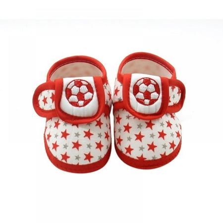 

Kids Shoes Baby Girls Boys Soft Sole First Walkers Summer Casual Football Print Prewalkers