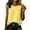 Yellow, variant on Women's Round Neck Sleeveless Gathered Bust Tank Top, Solid Cotton Linen Woven Loose Curved Hem Casual Blouse