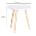 thumbnail image 3 of Table basse ronde sculptée florale avec plateau, bois, 3 of 10