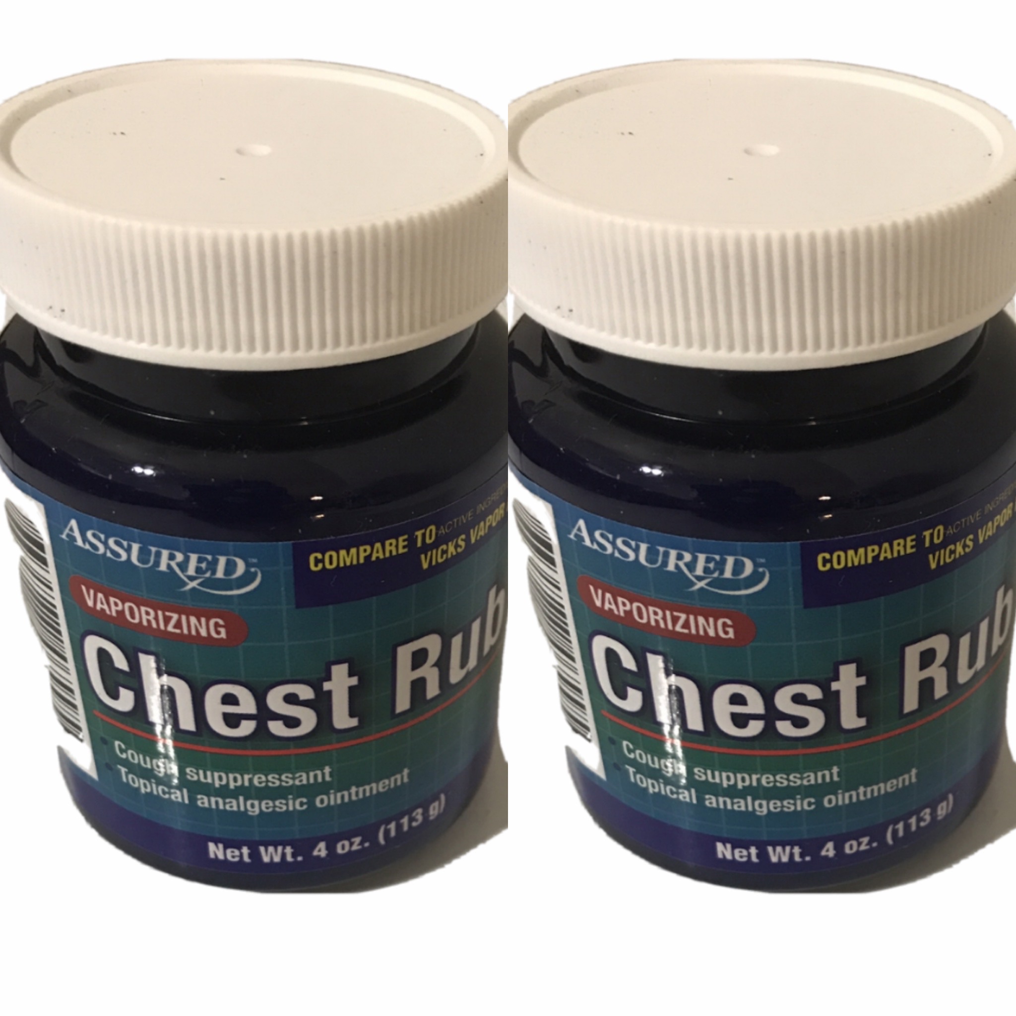 2 Vaporizing Chest Rub Topical 4 oz Each