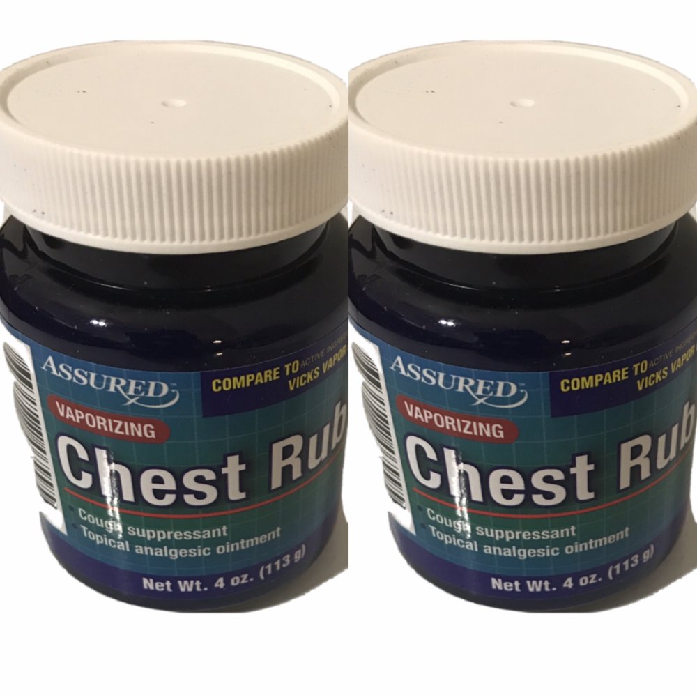 2 Vaporizing Chest Rub Topical 4 oz Each