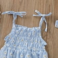 thumbnail image 3 of Baby Girl Summer Clothes Daisy Romper Straps Romper Dress Bodysuit +Headband, 3 of 7