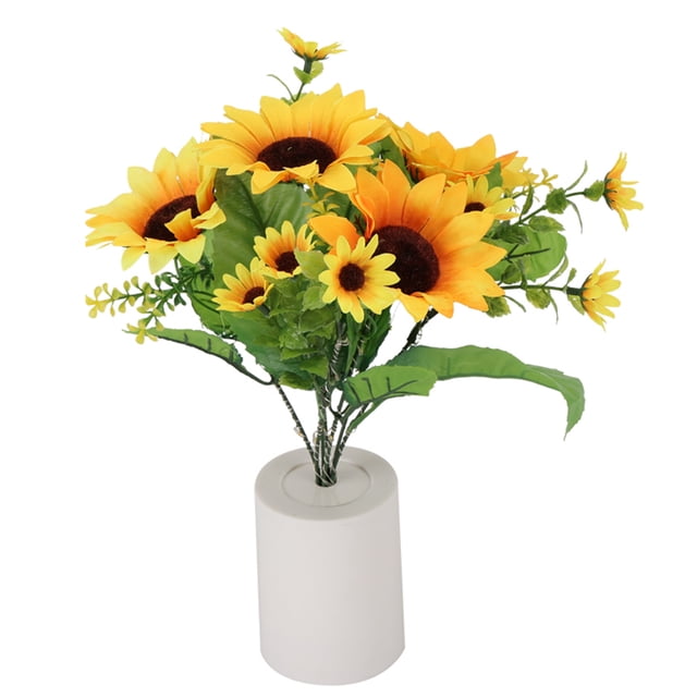 Luz de mesita de noche luz de lectura de flores de simulación simulada para decoración de café