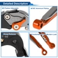 thumbnail image 4 of Palancas de freno y embrague cortas y largas para Kawasaki ZX14R 2006-2017, palanca de freno ajustable de motocicleta, aleación de aluminio, mango de titanio con extremo naranja, 4 of 6