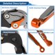 thumbnail image 4 of Palancas de freno y embrague cortas y largas para Kawasaki ZX14R 2006-2017, palanca de freno ajustable de motocicleta, aleación de aluminio, mango de titanio con extremo naranja, 4 of 6