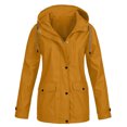 thumbnail image 7 of Lmueinov 2026 Women's Hooded Snap Zip Windbreaker Jacket, Multi-Pocket Water Resistant Mid-Length Outdoor Hiking Casual Coat S-XXL, 7 of 7