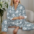 thumbnail image 6 of Fotbe bead tree winter Pattern Long Sleeve Pajama Set for Women,Sleepwear Set,2-piece Loungewear Set,Soft PJs Comfy Nightwear with Pockets -Medium, 6 of 7