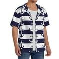 thumbnail image 2 of Kdxio Men'S Hawaiian Shirt For Men Short Sleeve Shirt Anchors Summer Casual Holiday Beach Button Down T-Shirts, 2 of 5