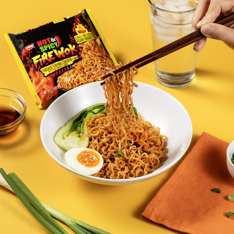 Nissin Hot & Spicy Fire Wok Asian Noodles, Torched Teriyaki