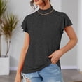 thumbnail image 2 of AherBiu Plus Size Tops for Women Summer Casaul Trendy Ruffle Sleeve Tops High Neck Loose Comfy Shirts, 2 of 4