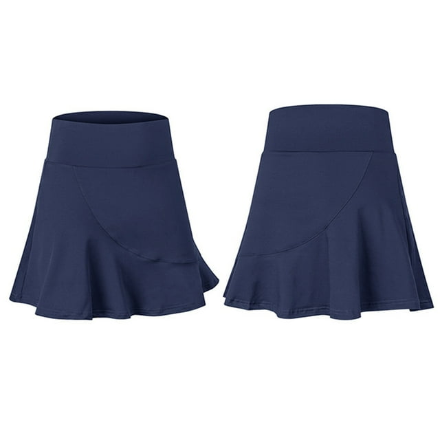 Falda corta deportiva para mujer Falda holgada de dos piezas antipeep y de secado rápido para correr Fitness Culottes Falda de tenis Wmkox8yi FGJ329