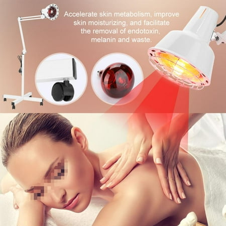 Yosoo Infrared Light Heating Therapy Lamp Electric Body Muscle Pain Relief Treatment US 110V, Heat Massage Lamp,Health Care