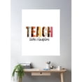 thumbnail image 2 of Teach Love Inspire - Back To School Teacher Poster Wall Art, Modern Wall Decor For Living Room Bedroom, 24x36 UNFRAMED, 2 of 3